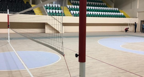 Volleyball Net and Volleyball Referee Seat
